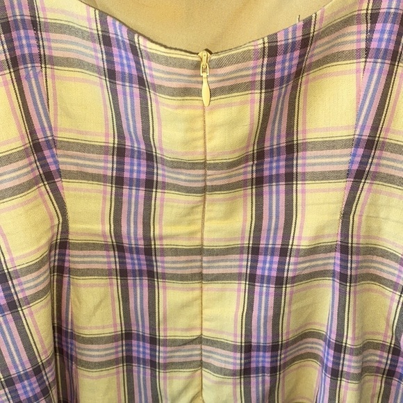 BB Dakota x Steve Madden Yellow Plaid 90s Inspired Cotton Dress - Picture 8 of 11